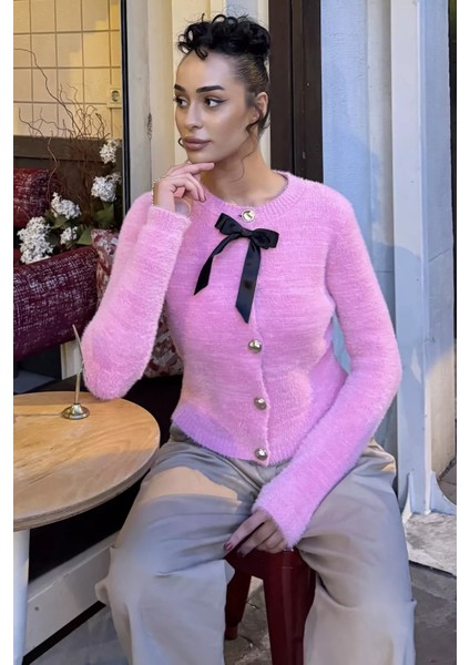 Ön Fiyonklu Sakallı Triko Ceket (S,m,l Uyumludur) P-00018200