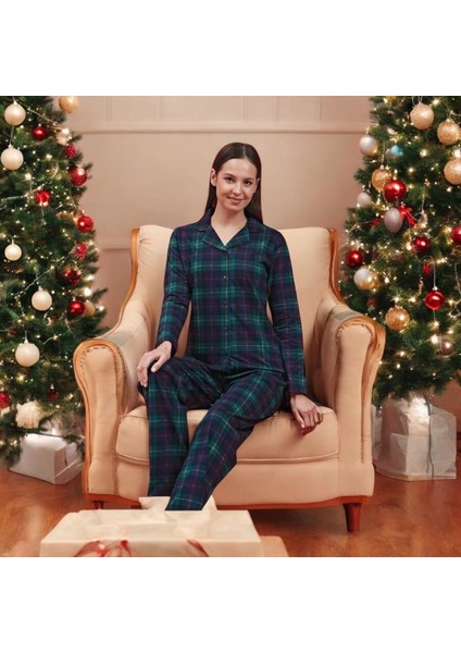 Ower Sleep 1613 Kadın Uzun Kol Pijama Takımı