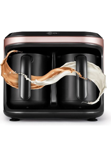 Pembe Hatır Hüps Duet Türk Kahve Makinesi, 10 Fincan, Bol Köpüklü, Şık Tasarım