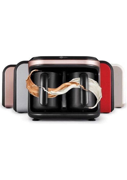 Pembe Hatır Hüps Duet Türk Kahve Makinesi, 10 Fincan, Bol Köpüklü, Şık Tasarım