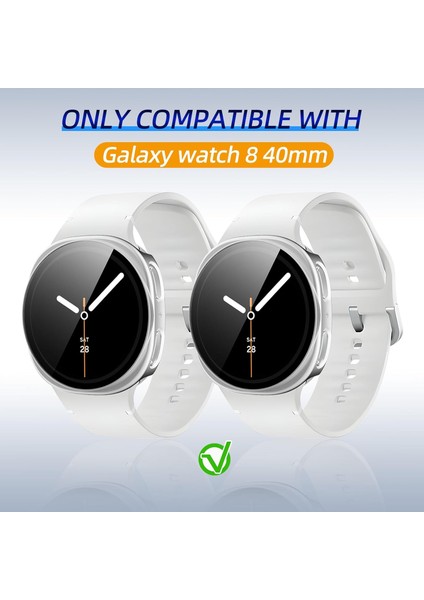 Galaxy Watch 8 40MM ile Uyumlu 2 Adet Sert Kasa ve Ekran Koruyucu Kılıf – Darbeye Dayanıklı, Şeffaf ve Ince Tasarım modelleri