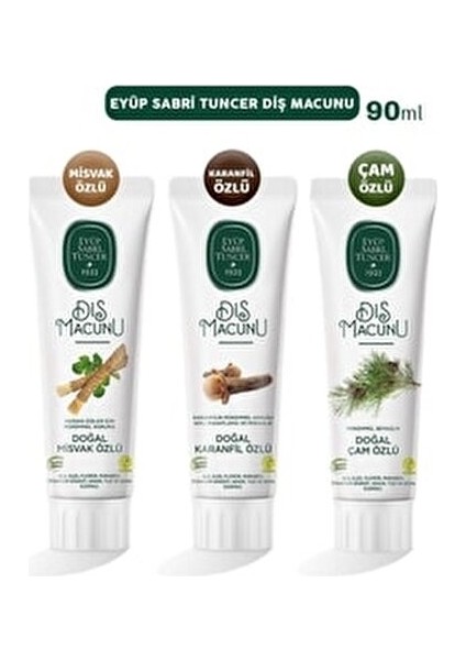 Diş Macunu Misvak Karanfil Zencefil Özlü Koruyucu 90 ml Doğal Aroma fiyatları