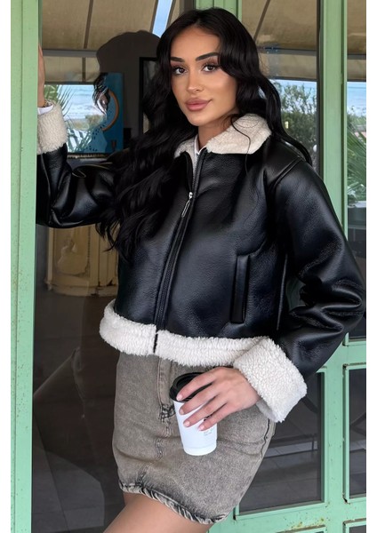 Içi Peluşlu Kadın Suni Deri Mont P-00018396