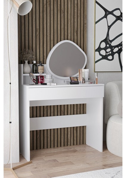 Harmony Tek Çekmeceli Makyaj Masası (Amorf Aynalı) modelleri