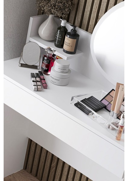 Harmony Tek Çekmeceli Makyaj Masası (Amorf Aynalı) indirimleri