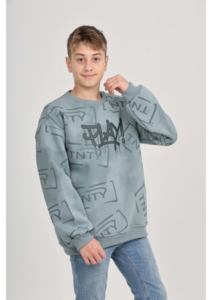 Erkek Çocuk Play Baskılı Sweatshirt