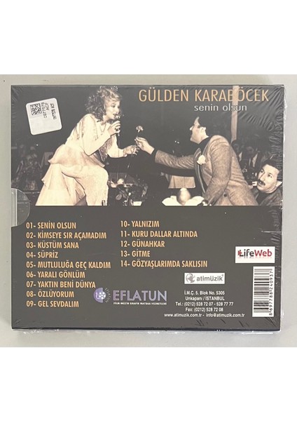 Gülden Karaböcek Senin Olsun CD (Jelatininde Sıfır Orijnal Dönem Baskı Cd) fiyatları