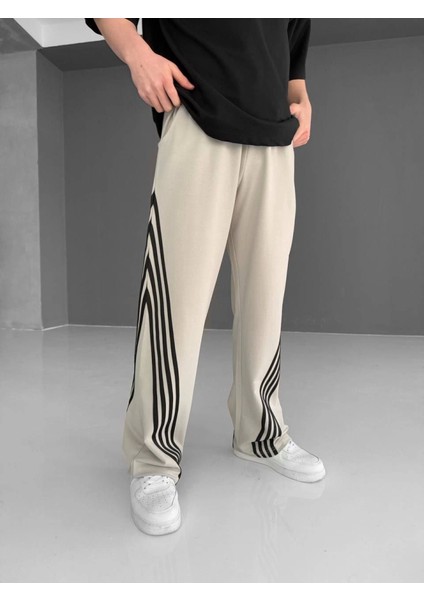 Iki Iplik Kumaş Şeritli Alt Esofman - Bej fiyatları