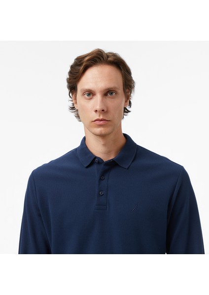 Erkek Lacivert Classic Fit Uzun Kollu Polo Yaka T-Shirt K57351T.4NV fırsatları