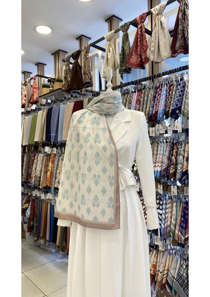 Etnik Desen Şal Bej