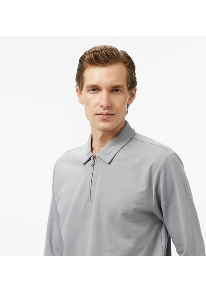 Erkek Gri Classic Fit Uzun Kollu Polo Yaka T-Shirt K57022T.0HF fırsatları