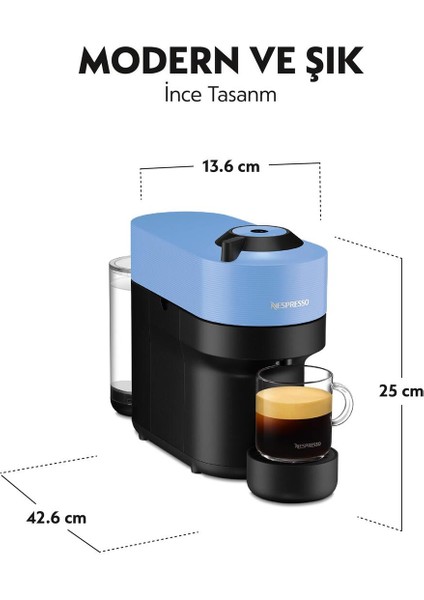 Mavi Vertuo Pop Kahve Makinesi, Şık ve Pratik Kahve Hazırlama Cihazı fırsatları