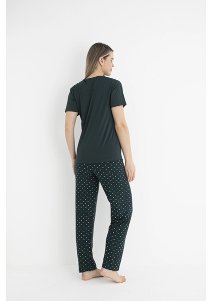 Estiva 25124 Kadın Milan Soft Puantiyeli Kısa Kol Pijama Takımı fiyatları