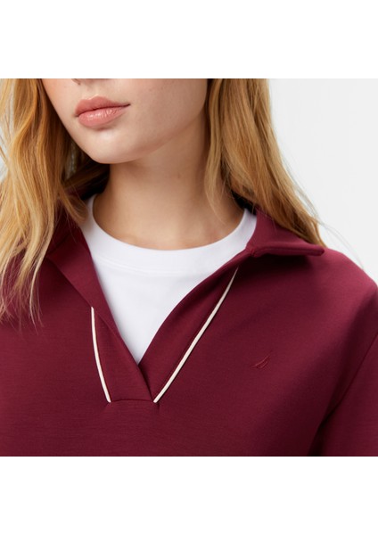 Kadın Bordo Regular Fit Sweatshirt 57K304T.6BY indirimleri