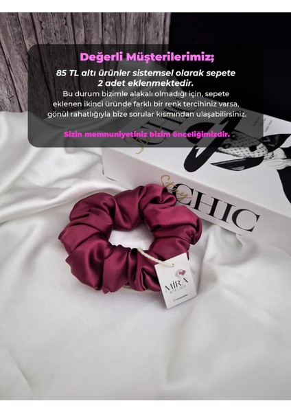 Çocuk Saten Toka - Gecenin Kızı – Tekli Lüks Lastik Model Scrunchie
