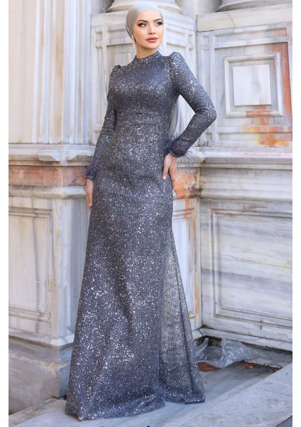 Sakura Tesettür Abiye Antrasit fırsatları