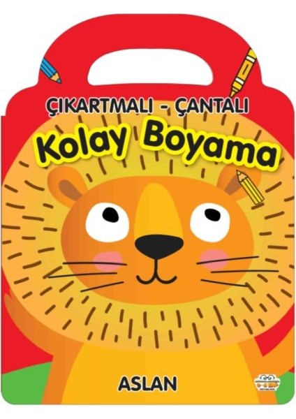 Aslan - Çıkartmalı-Çantalı Kolay Boyama