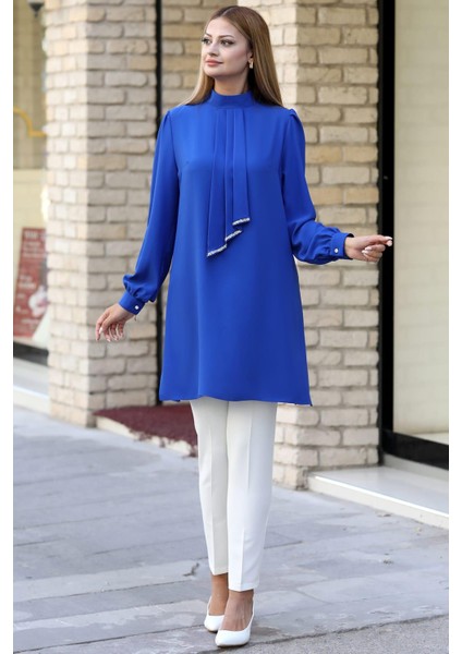 Işıl Tesettür Takım Saks