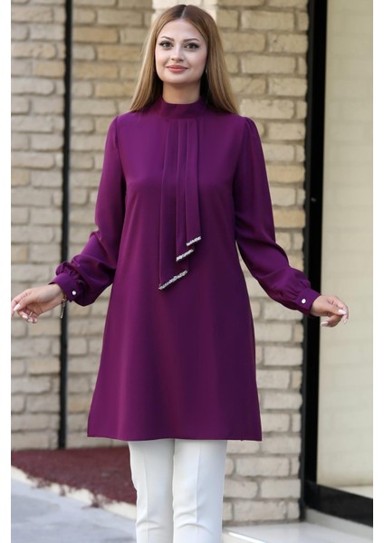 Işıl Tesettür Tunik Mürdüm