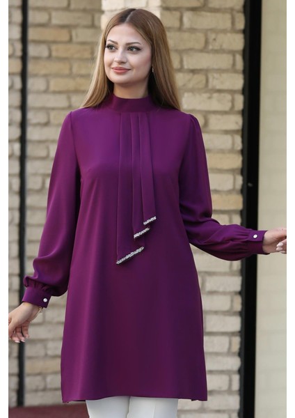 Işıl Tesettür Tunik Mürdüm fiyatları