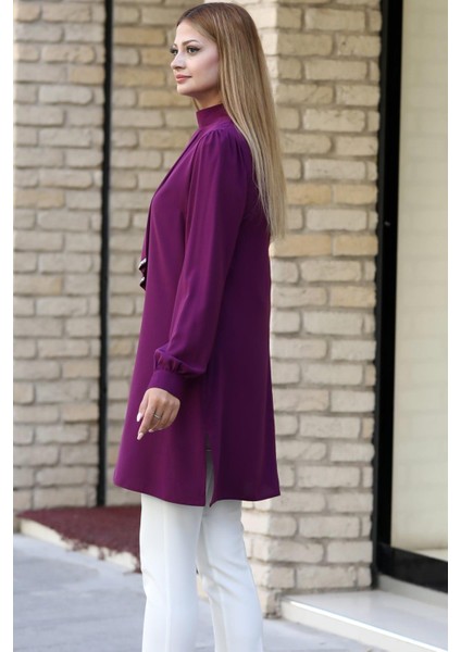 Işıl Tesettür Tunik Mürdüm modelleri