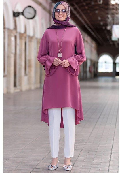 Eflin Tesettür Tunik Gülkurusu