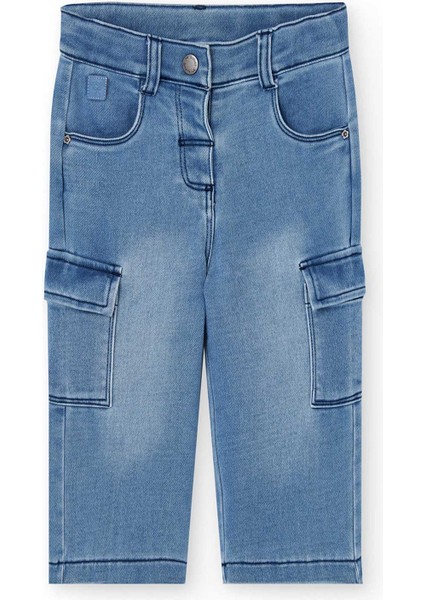 Kız Çocuk Kargo Cepli Denim Pantolon fiyatları