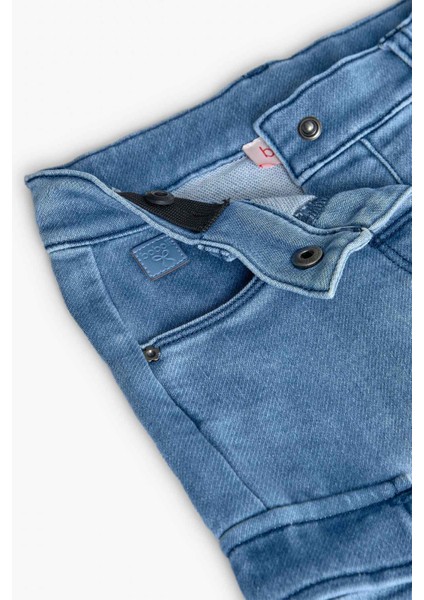 Kız Çocuk Kargo Cepli Denim Pantolon fırsatları