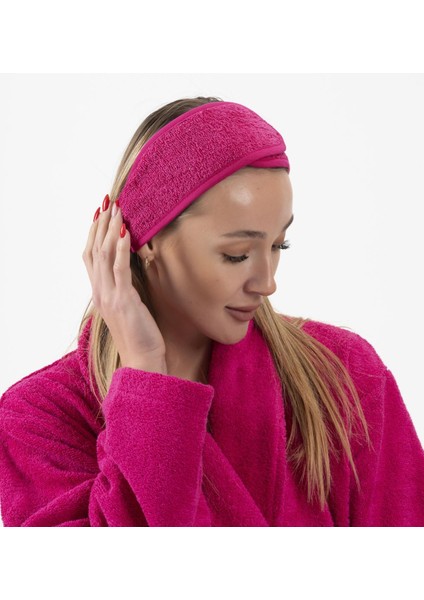 Cottonverse 3'lü Bornoz Seti - %100 Pamuk Bornoz , Saç Bonesi , Saç Bandı Unısex