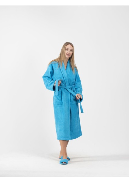 Cottonverse 3'lü Bornoz Seti - %100 Pamuk Bornoz , Saç Bonesi , Saç Bandı Unısex