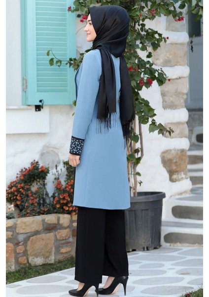 Asya Tesettür Takım Mavi modelleri