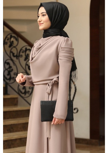 Kardelen Tesettür Elbise Vizon fiyatları