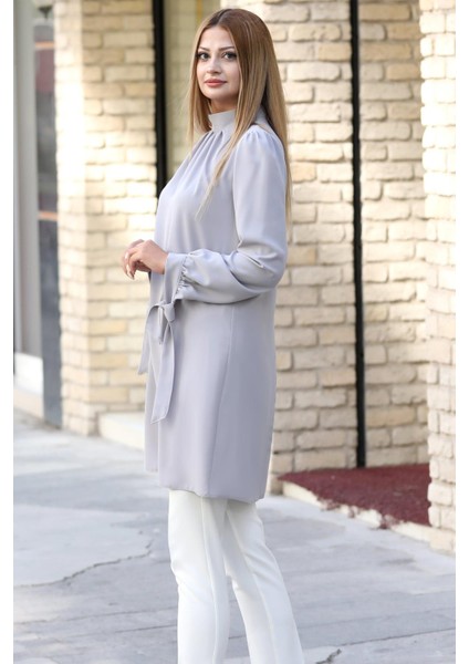 Esila Tesettür Tunik Gri modelleri