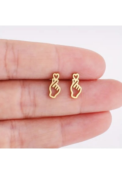 Paslanmaz Çelik Minimalist Günlük Küpe-Anneler Günü, Anneler Günü Hediyesi