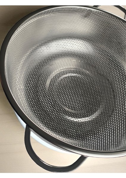 Çelik Kulplu Süzgeç - Çapı 23,7 cm Paslanmaz ve Kararmaz fiyatları