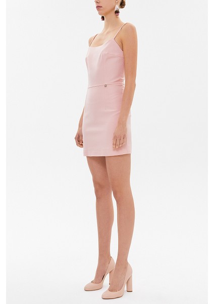 Pembe Askılı Mini Elbise 93124 indirimleri