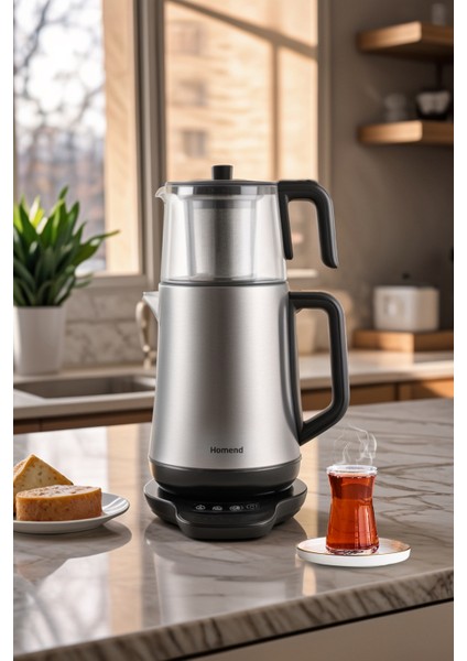 Şık Bordo 1774H Konuşan Çay Makinesi ile Lezzetli Çaylar Keyifle Hazırlanır