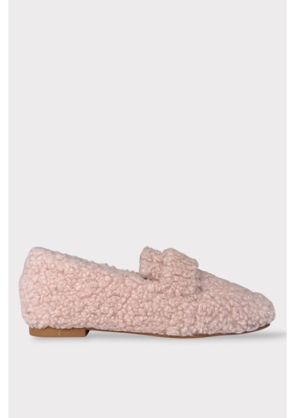 Ultra Yumuşak Peluş Ses Yapmaz Hafif Taban Ev Babeti Kadın Panduf Pudra