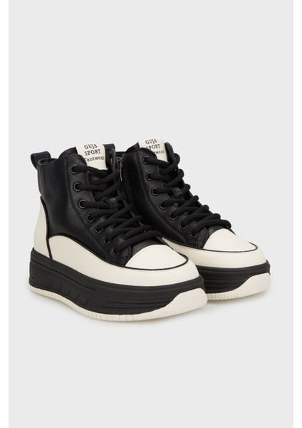 Deri Kalın Tabanlı Bot Bayan Bot 38925K335 modelleri