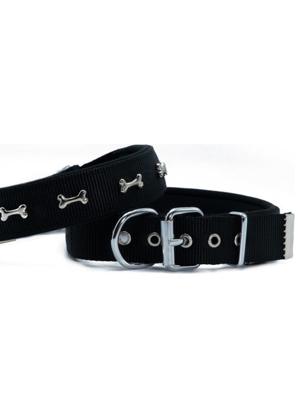 Doggie Konfor Dokuma Kemikli Boyun Tasması Siyah 3.0*47-55 cm (DSBT-3062 L)