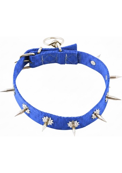 Dokuma Çivili Köpek Boyun Tasması - 4*70 cm - Mavi fiyatları