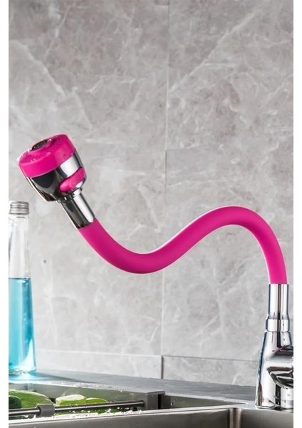 Buffer® Oynar Başlıklı Tasarruflu Kubar Musluk Borusu ve Başlığı Pembe