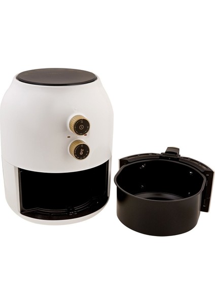 Yağsız Fritöz, Beyaz, 3.5 L, Tekli, Sağlıklı ve Pratik Pişirme Aracı