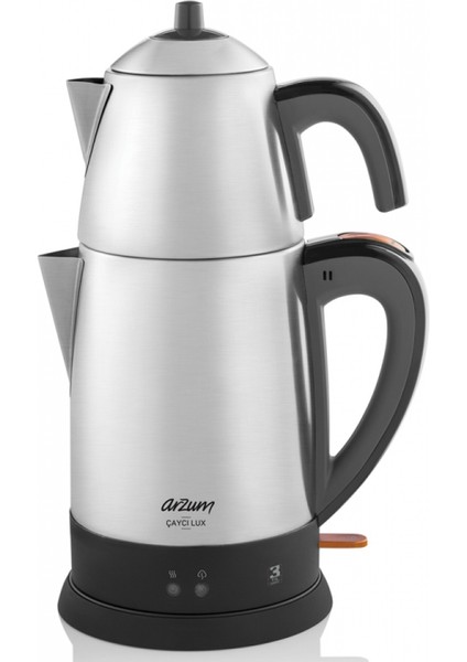 Paslanmaz Çelik Çay Makinesi 1.8l Su Isıtıcı ve 0.7l Demlik Kapasitesi