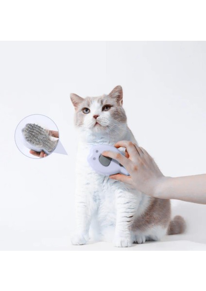 Şarjlı Buharlı Kedi Köpek Tarağı - Yumuşak Silikon Tüy Toplayıcı - Beyaz (8675) fiyatları