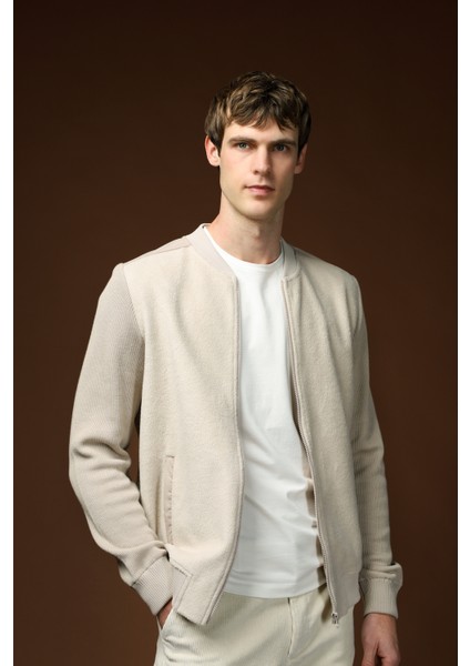 Pamuklu Fermuarlı Polar Sweat Hırka