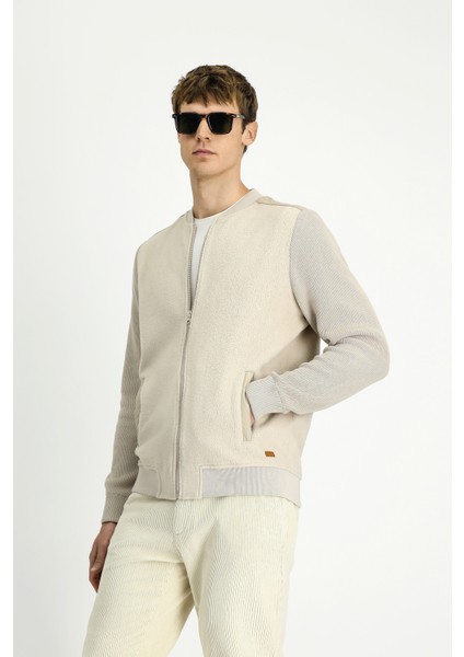 Pamuklu Fermuarlı Polar Sweat Hırka