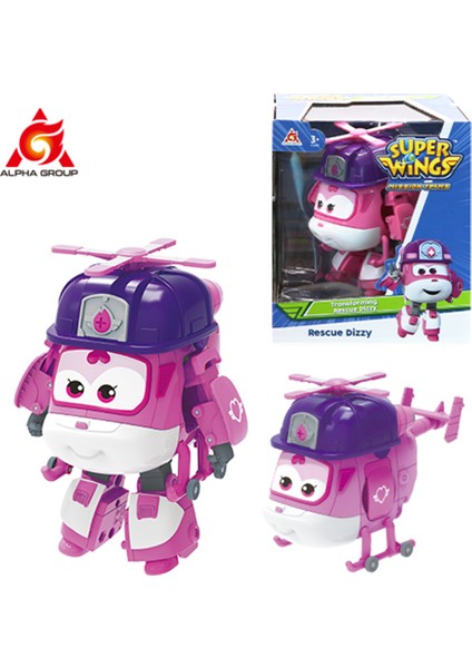 Süper Kanatları 5 Inç Dönüşümü Jett Dizzy Donny Deformasyon Uçak Robot Aksiyon Figürleri Dönüşüm Animasyon Çocuk Oyuncakları (Yurt Dışından)