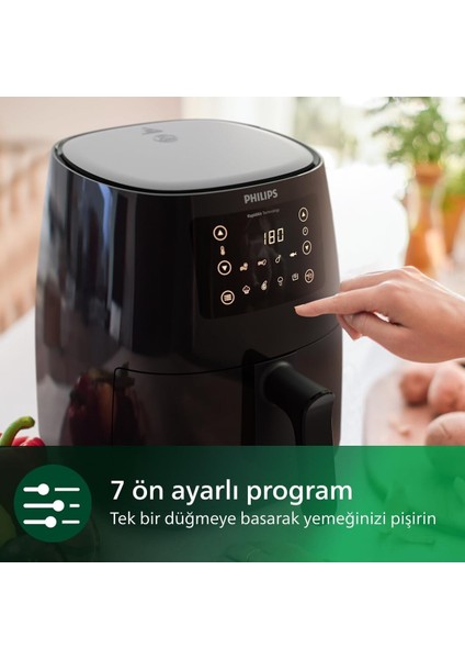 3000 Serisi L Airfryer, 0.8kg, 4.1l, Siyah, 2000 W, Yağ Azaltıcı, HD9243/90 fırsatları