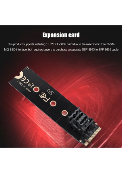 M.2 Nvme To U.2 Converter Card M.2 Nvme M.2 Pcıe To SFF8643 Hard Disk Adapter Card Support 2230/2242/2260/2280 SSD (Yurt Dışından) modelleri